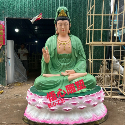 2.1米南海观音玻璃钢树脂佛像