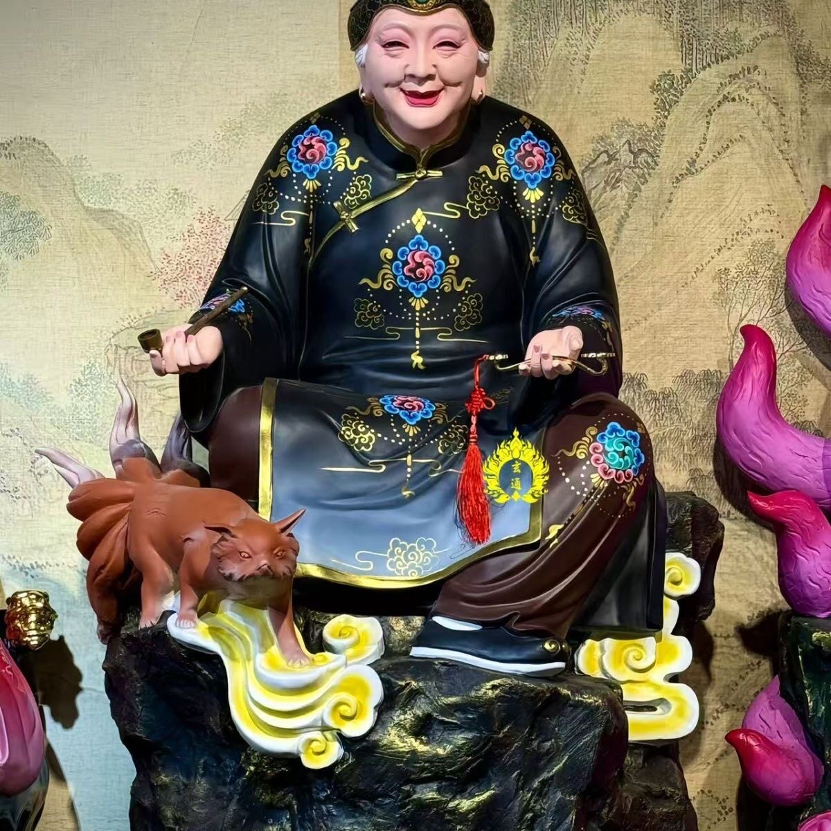 黑老太太神像黑妈妈黑奶奶真身供奉东北堂口铁刹山摆件定制直销