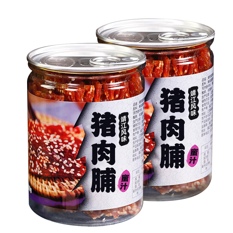 靖江特产蜜汁猪肉脯罐装零食小吃