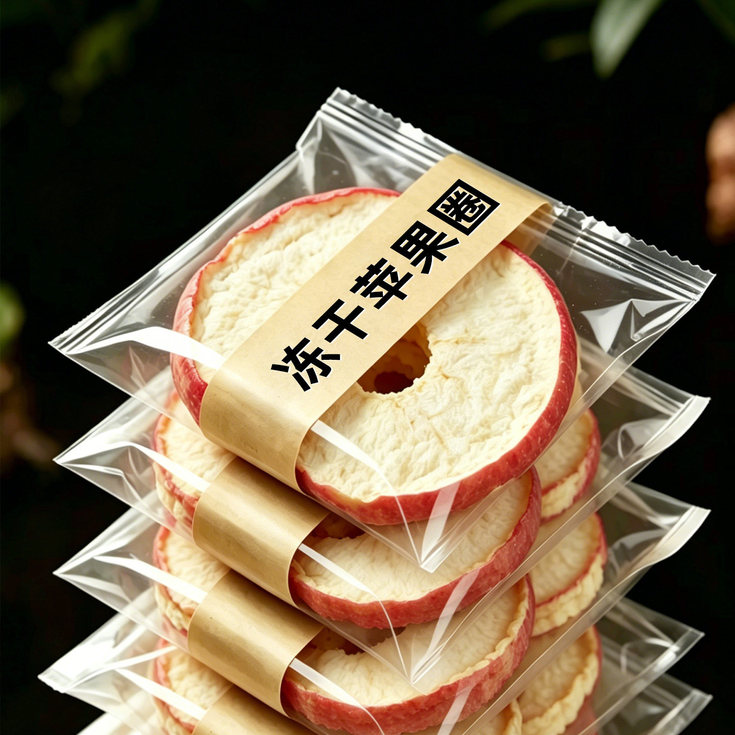 冻干苹果圈10袋独立小包装苹果脆片无添加糖水果干办公室休闲零食