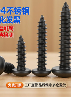 黑色304不锈钢圆头十字自攻螺丝钉M1.2M1.4M1.6M1.7M2M2.5-M8CY