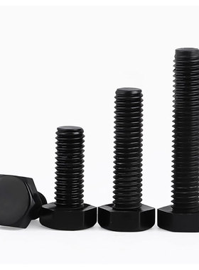 黑色尼龙外六角螺丝塑料外六角头螺栓M3M4M5M6M8M10M12 *80/100GG