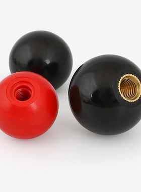 M6M8M10M12M16 胶木手柄球铜芯球塑料圆球机床手轮把手铁心电木CY