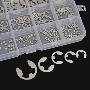 E型卡簧 M15 e型卡扣卡环GB896CY M1.2 304不锈钢开口挡圈卡簧套装