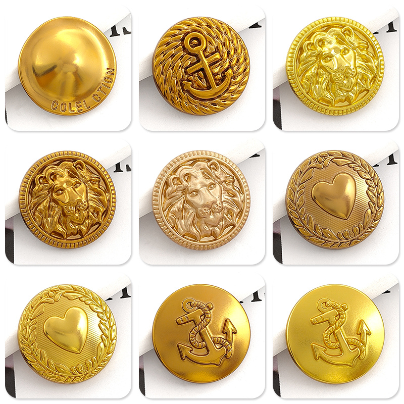 嘉航古金金属纽扣大衣扣子