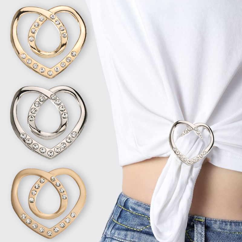 百塔t恤衣角扣环打结扣衬衫衬衣衣服下摆固定装饰扣丝巾扣收腰扣