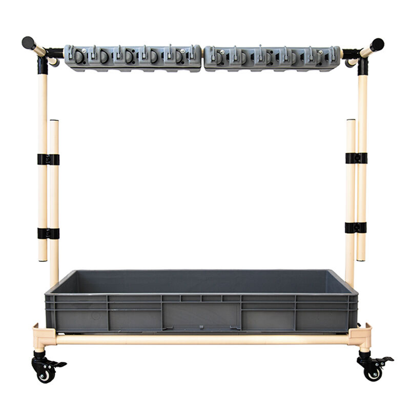 科力邦(Kelibang)置物架米黄管塑钢架子不锈钢拖把架子免打孔收