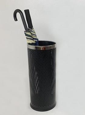 科力邦(Kelibang银色雨伞桶22*57cm黑色烤漆不锈钢雨伞筒雨伞收纳