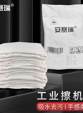 安赛瑞工业抹布棉白色擦机布吸油棉布碎布头碎抹布（约5kg）39810
