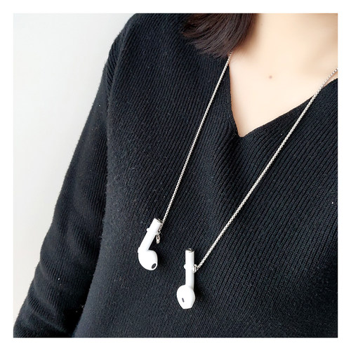 蓝牙耳机链苹果钢色款