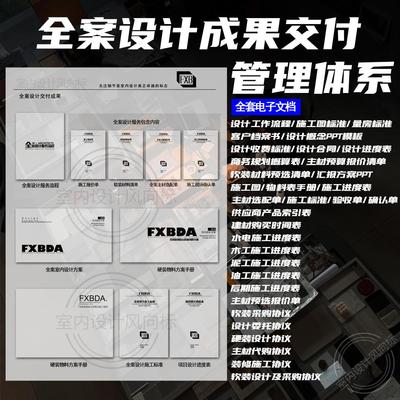 抖音全案设计成果交付手册流程模板可编辑方案ppt物料表室内家装