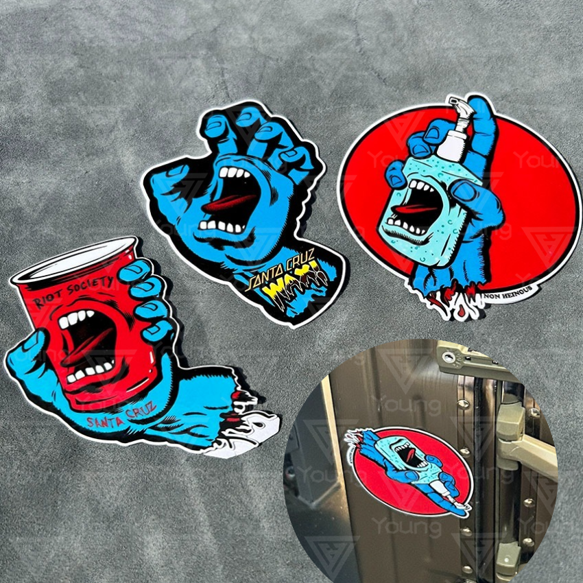 SANTACRUZ陆冲滑板贴纸 欧美街头潮流笔记本行李箱防水装饰贴画