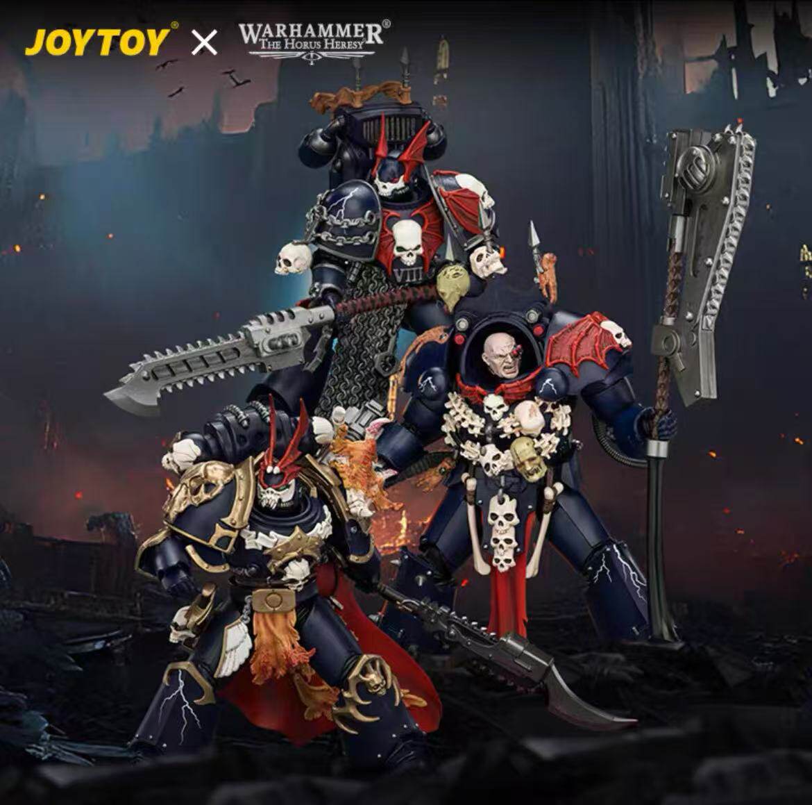 JOYTOY暗源战锤荷鲁斯之乱午夜领主赛维塔&执政官2款1:18可动兵人