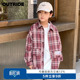 商场同款 新款 越也童装 衬衣2024年秋季 格纹上衣衬衫 男童长袖