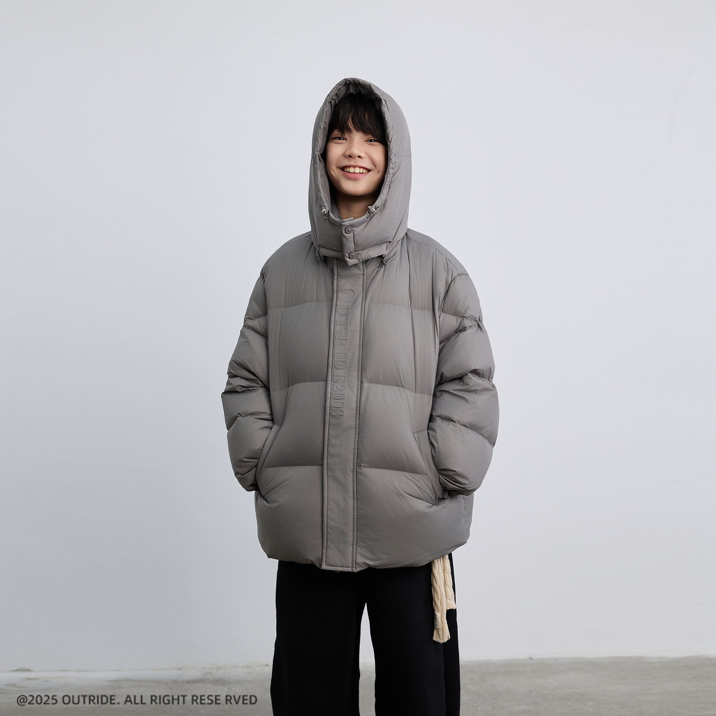 【商场同款】越也童装男童鹅绒服2025年冬季新品轻暖儿童保暖外套