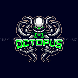 汽车黑暗风格系列车贴未来研究所研发的抵抗外敌机械章鱼装饰贴纸