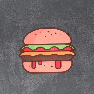 汉堡包Hamburger汽车贴纸改装个性创意玻璃车窗车身贴订制潮流ins