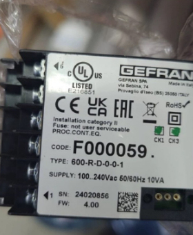 意大利GEFRAN杰弗伦F000059期货8周