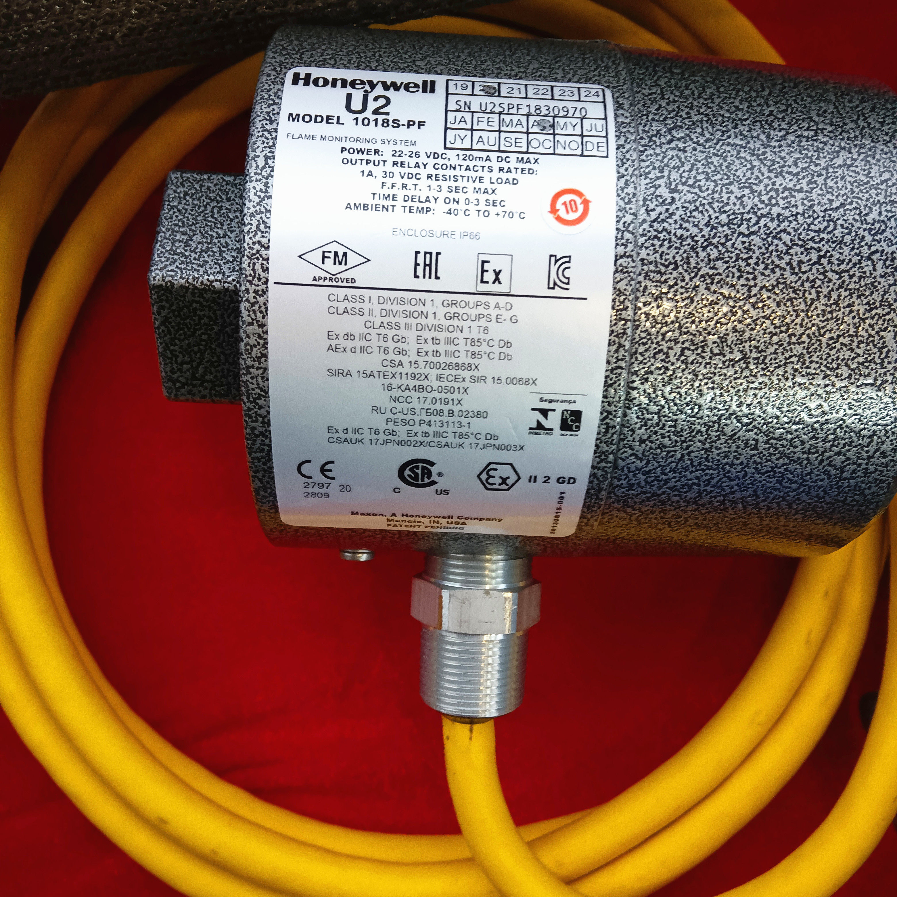 全新正品一级代理 HONEYWELL霍尼韦尔 火检 U2 1018S-PF 现货