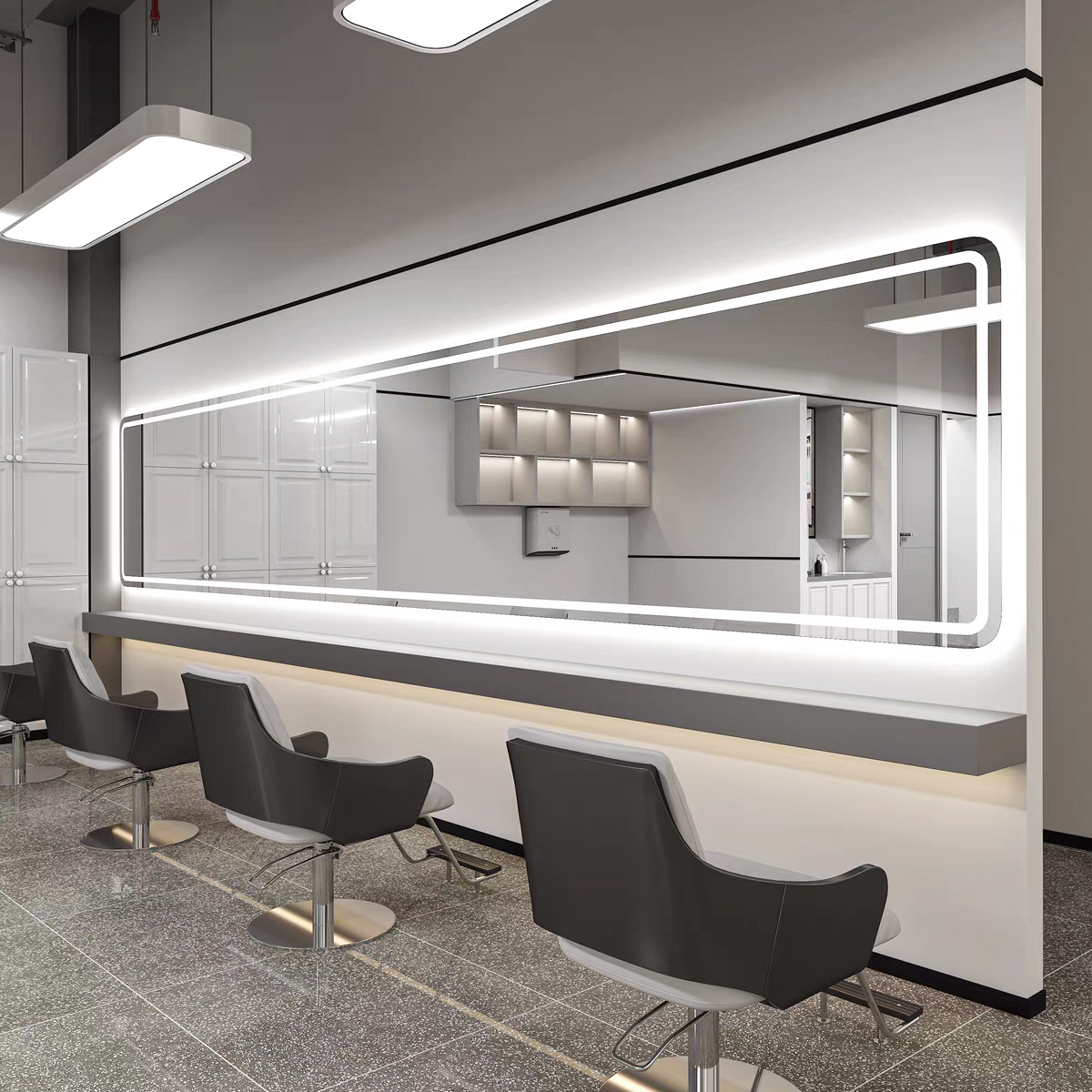 理发店镜台网红染烫镜台美发镜子