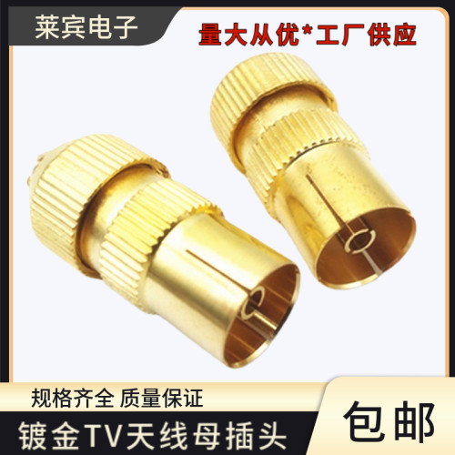 有线电视插头镀金TV母插