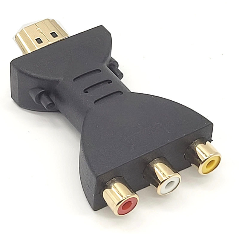 HDMI TO AV转换器 HDMI2AV Adapter 高清转换器 红黄白3rca转接线