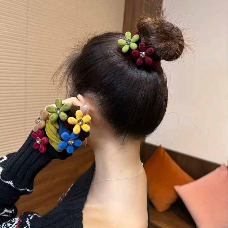 韩国东大门新款秋冬植绒花朵加宽无接缝头绳高级闪钻无痕发圈,饰品/流行首饰/时尚饰品新,发饰,淘宝优惠券,粉丝福利购,淘宝优惠卷