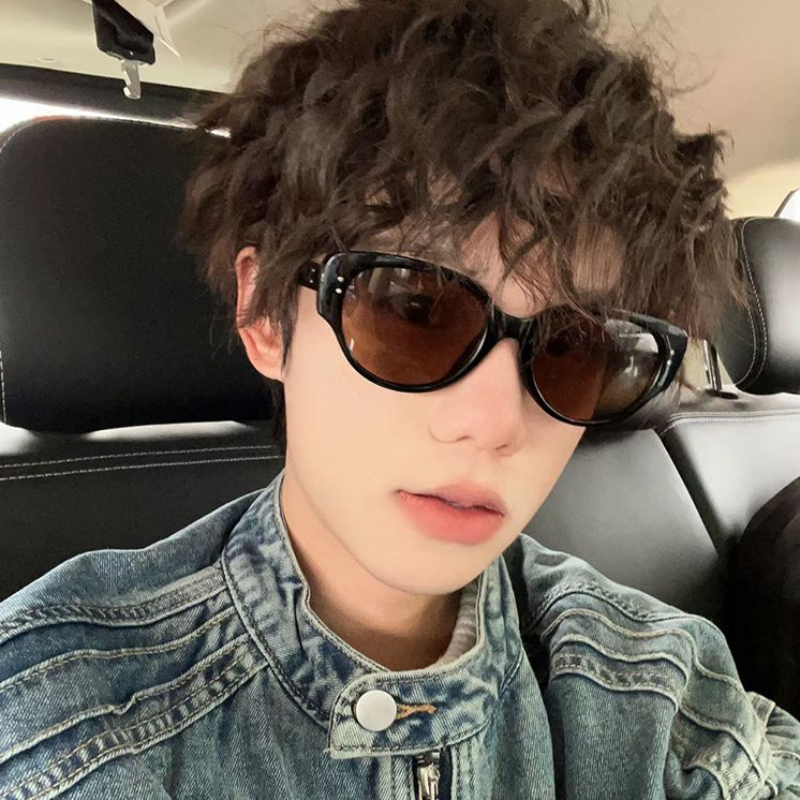 茶色小框偏光墨镜男士美式复古猫眼防近视太阳眼镜女方圆脸