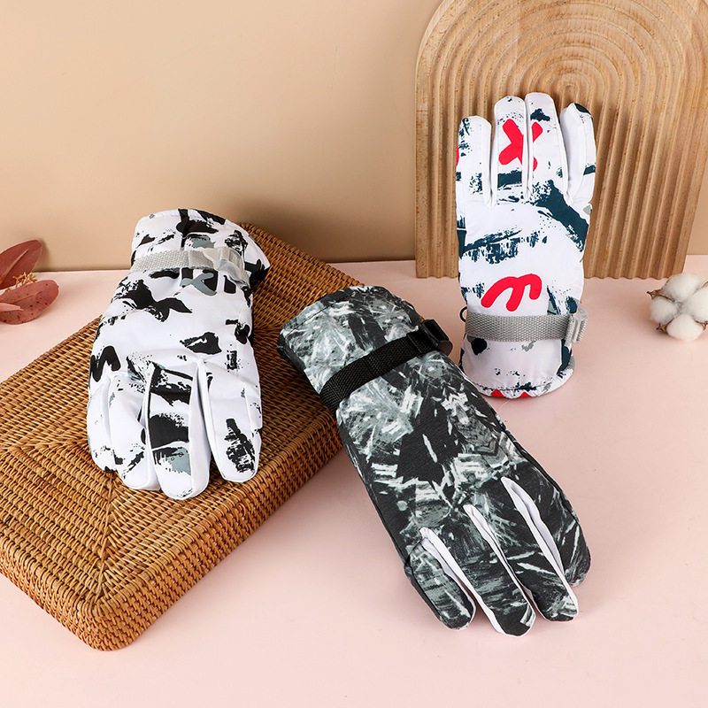 冬季男女防风寒加绒加厚加棉防水防滑保暖骑行涂鸦滑雪触屏手套冬,居家日用,居家日用套装,淘宝优惠券,粉丝福利购,淘宝优惠卷