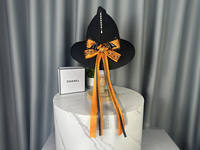 Lolita rose large bow Halloween Witch hat, Witch hat, Witch hat head accessory thumbnail 3
