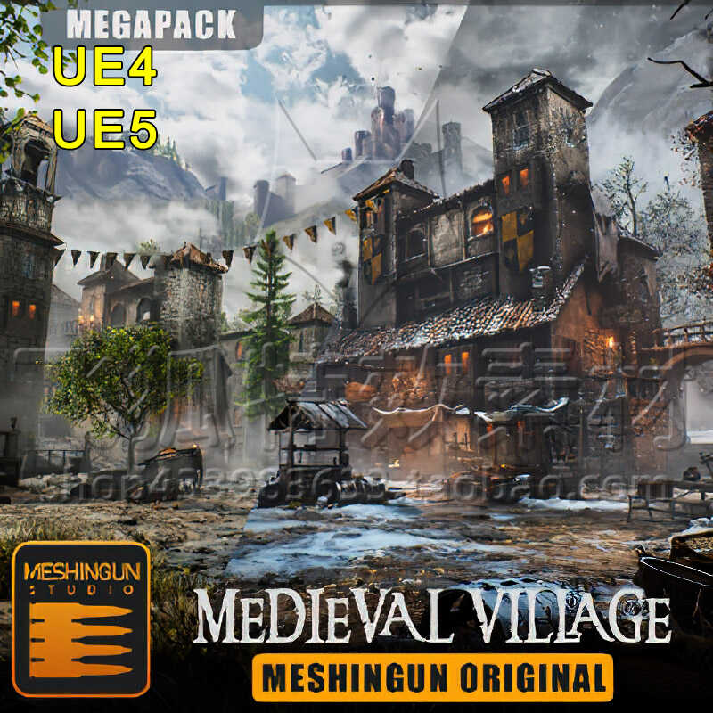 [UE5暗中世纪城堡场景含角色] Medieval Village Megapack 包更新