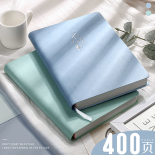 简约A5笔记本子软皮摘抄日记本记事A4加厚工作文艺本子大学生精致读书ins风女生款手帐本会议记录面定制logo