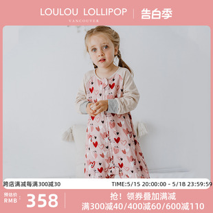 分腿防踢被春秋睡袋 LoulouLOLLIPOP婴儿六层竹棉纱布睡袋宝宝长袖