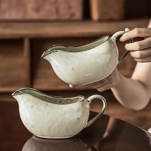 复古家用大容量水壶冷水壶餐厅茶壶茶水料汁斗 创意尖嘴陶瓷壶日式