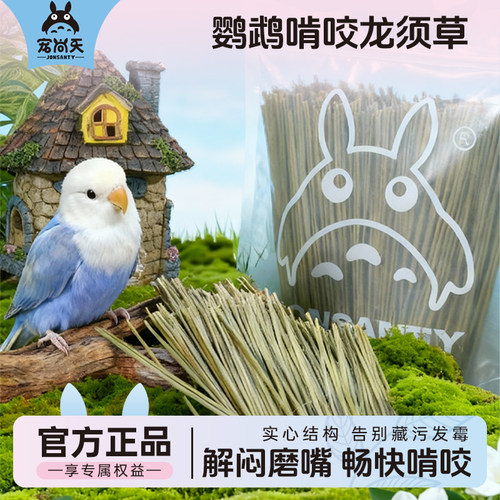 【趣味磨牙】鹦鹉啃咬零食龙须草