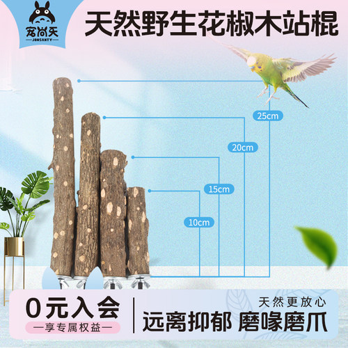 宠尚天花椒木八哥鹦鹉站杆站棍