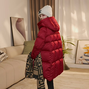320克95白鹅绒羽绒服冬季女款2025新款红色加厚轻奢巨好看的外套