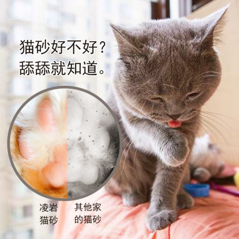 凌源淩岩猫砂10kg20斤包邮低尘吸水除臭结团膨润土猫砂凌岩猫沙