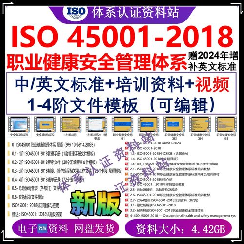 ISO45001-2018职业健康安全管理体系文件全办公培训资视频中英标