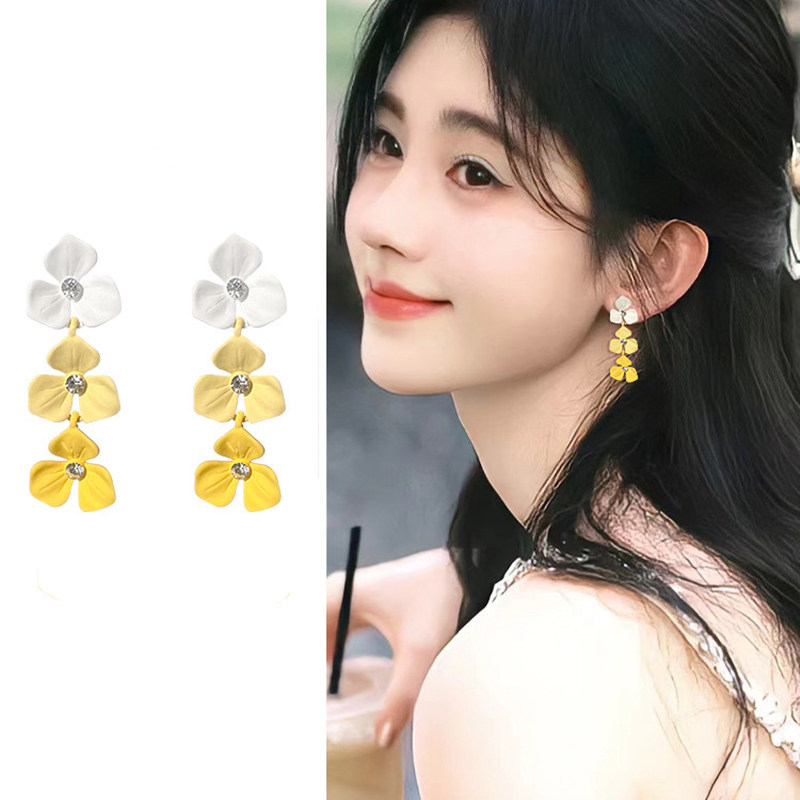 彩色花朵耳钉女小众度假风长款气质耳环可爱甜美耳坠海边夏天耳饰,饰品/流行首饰/时尚饰品新,耳钉,淘宝优惠券,粉丝福利购,淘宝优惠卷