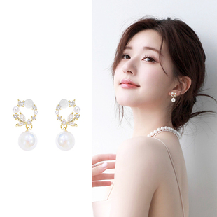 独特设计珍珠款螺旋耳夹女轻奢精致韩系无耳洞耳环2025年新款耳饰
