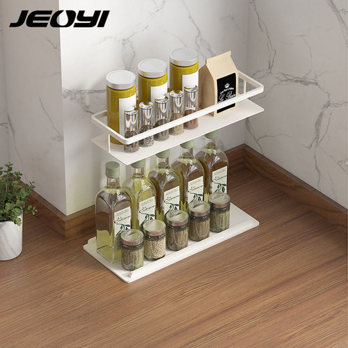 JEOYI奶油风厨房调味料置物架