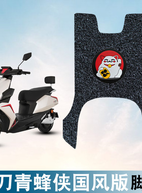 适用小刀青蜂侠国风双碟版脚垫电动车防水防滑丝圈脚垫 TDT23316Z
