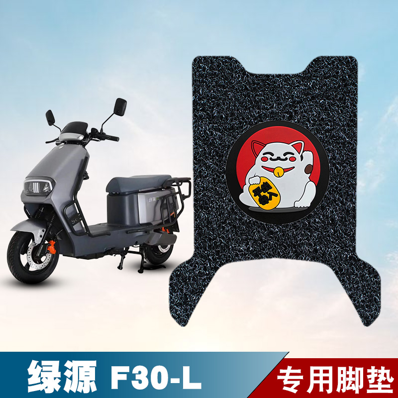 适用于绿源F30-L电瓶车电动车丝圈脚垫脚踩脚踏垫改装配件装饰