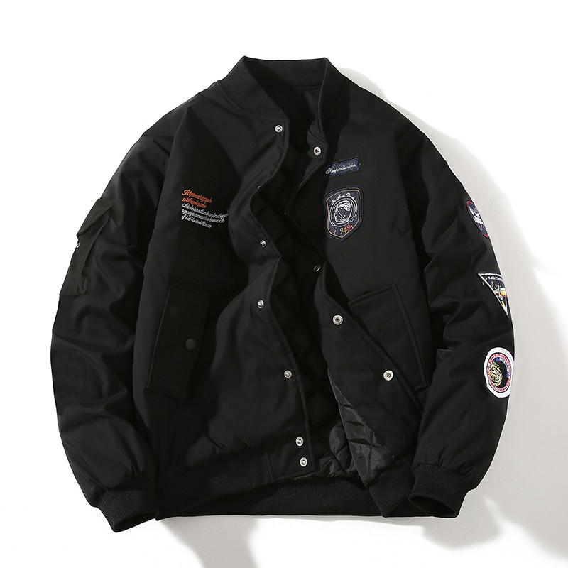 秋冬季加厚潮牌棒球棉服