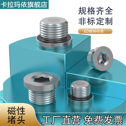 内六角ED带磁铁丝堵螺塞