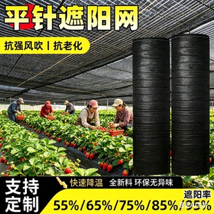 平织黑色遮阳网加密加厚抗老化防晒网大棚户外农用平针遮阴网花卉