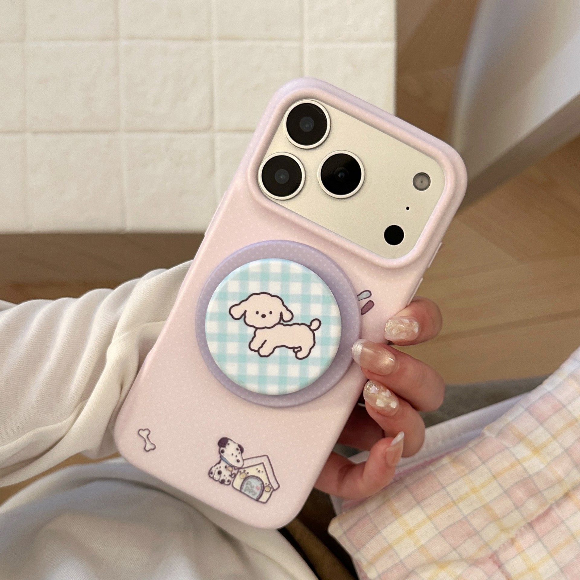 ins韩风简约波点磁吸防摔壳适用iPhone17新款苹果17PROMAX手机壳16PM磨砂菲林软套17PRO可爱女款13小众保护套