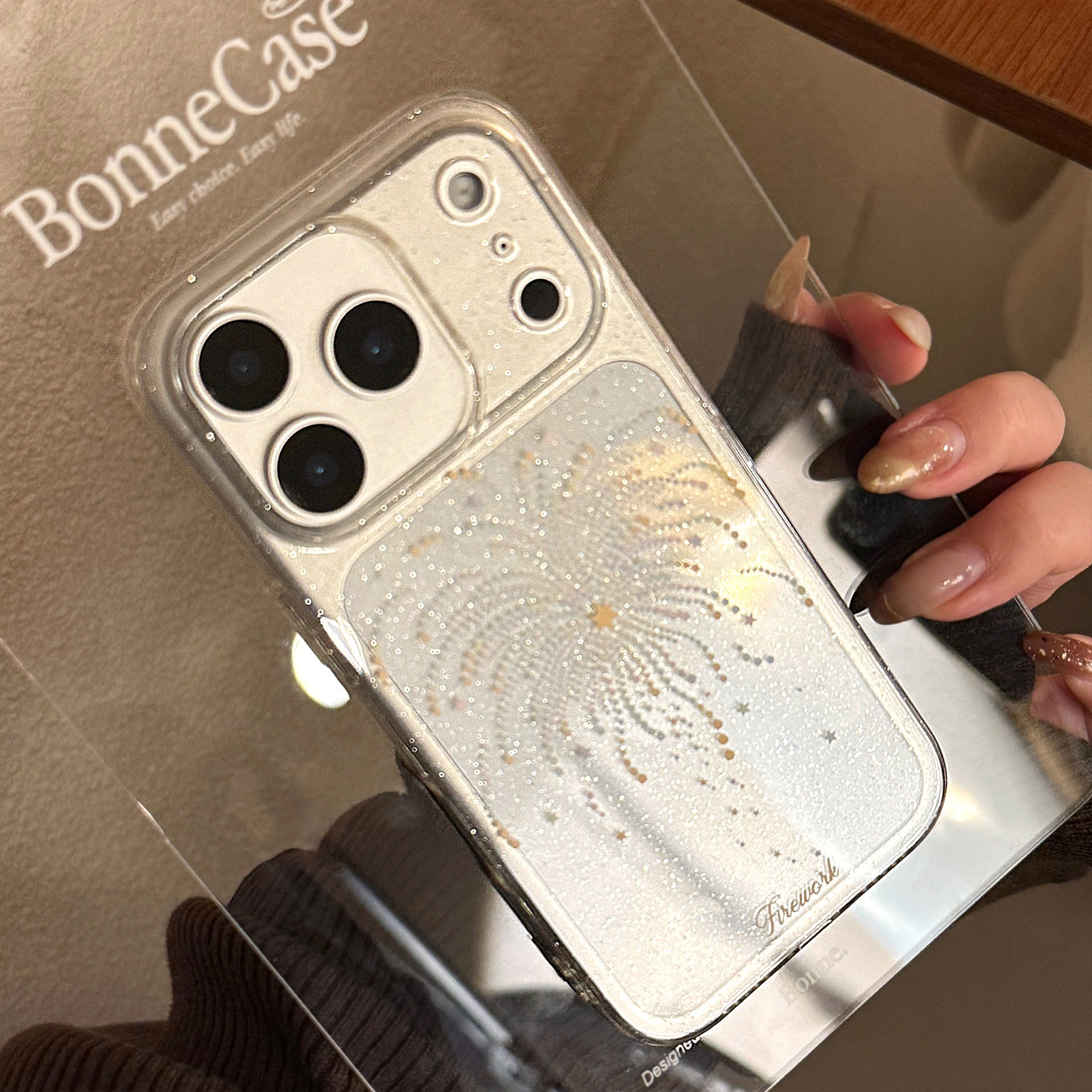 个性创意绚烂烟花适用苹果17PRO手机壳新款iPhone17Air透明防摔17PROMAX全包防摔16PM网红爆款13简约16保护套