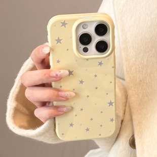 智能AI相机键包裹 Max可爱女款 韩系ins涂鸦星星适用苹果17手机壳新款 极简16Pro 保护套 iPhone17promax个性